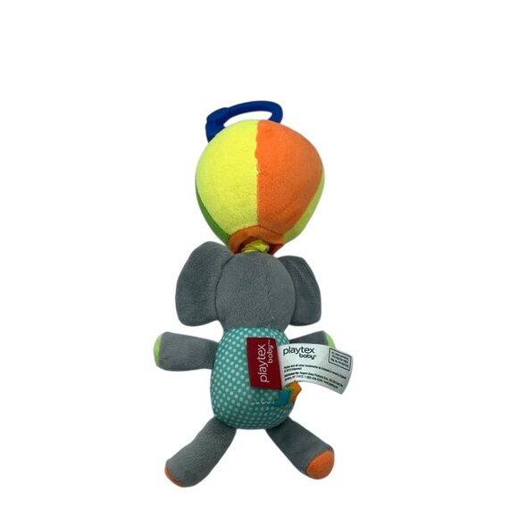 Playtex Baby Pull Down Wiggler Toy Elephant Hot Air Balloon Vibrates 11.5" Clip - Picture 2 of 4